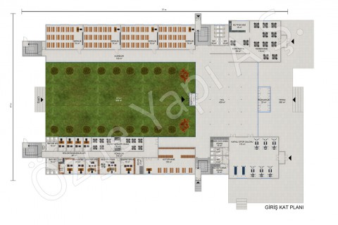 Lise 3453 m2 - Zemin Kat