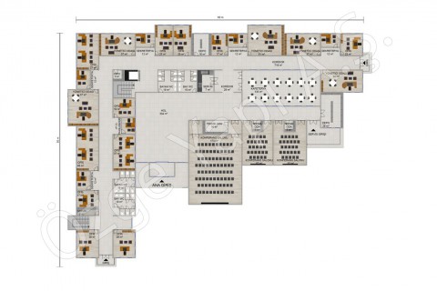 Ofis 3492 m2 - Zemin Kat