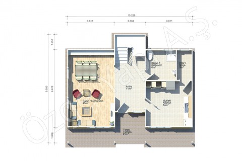 Orkide 159 m2 - Zemin Kat